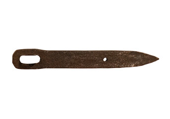 old door hinge on white, isolated