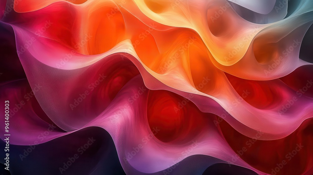 Wall mural abstract digital artwork kaleidoscopic patterns vivid color gradients mesmerizing geometric forms wa