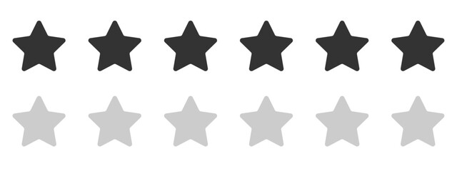 Star icon isolated five stars. Customer feedback concept. Vector