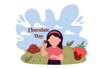World Chocolate Day Flat Design Illustration