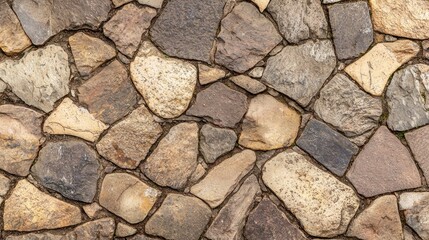 Fototapeta premium Stone Wall Texture Rustic Background Natural Stone Pattern