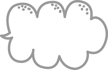 Black and white color speech bubble balloon, icon sticker memo keyword planner text box banner, flat svg transparent element design