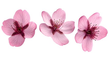 Fototapeta premium pink cherries blossoms in full bloom