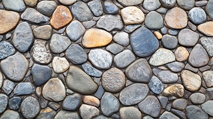 Naklejka premium Stone Wall Texture Natural Cobblestone Background