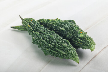 Raw green exotic Bitter melon