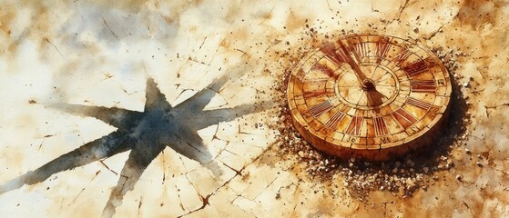 Fototapeta premium Temporal Ashes, Sundial