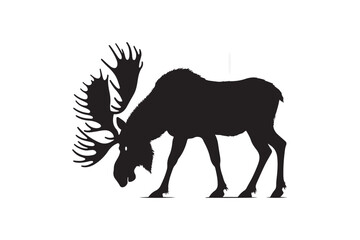 Moose  vector art and illustration