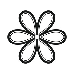 Flower line style design. Vector illustration