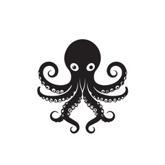 Obraz premium Octopus in cartoon, doodle style . Image for t-shirt, web, mobile apps and ui. Isolated 2d vector illustration in logo, icon, sketch style, Eps 10, black and white. AI Generative