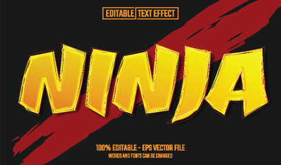 ninja editable text effect © Riskidesign