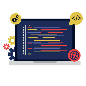 Computer coding Illustration