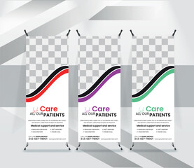 Medical healthcare Awesome X Banner Stands design template