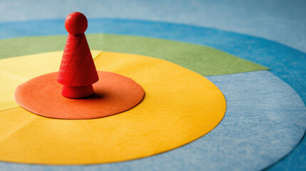 Rich portrayal of market targeting with customer profiles on a clean background, ideal for text overlay.