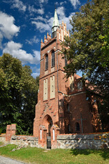 Naklejka premium Neo-Gothic church in Sętal, Warmia, Poland