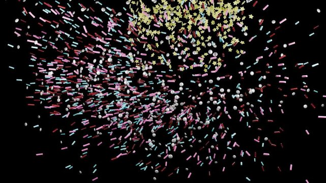 sprinkles splash on the transparent background