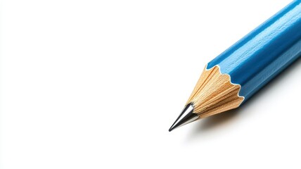 A vibrant blue pencil with a sharpened tip, ideal for writing and drawing. Perfect for creative projects and educational use.