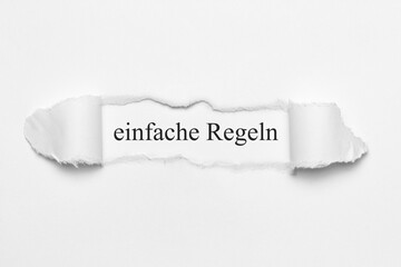 einfache Regeln	