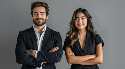 Young Diverse Business Colleagues Smiling