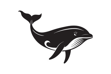 Whale  silhouette vector illustration, Whale  silhouette vector, Whale  silhouette PNG