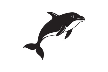 Fototapeta premium Whale silhouette vector illustration, Whale silhouette vector, Whale silhouette PNG