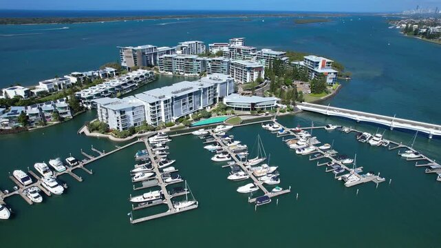 Luxury Residential Development Ephraim Island In Paradise Point, Gold Coast, Australia - Aerial Shot
