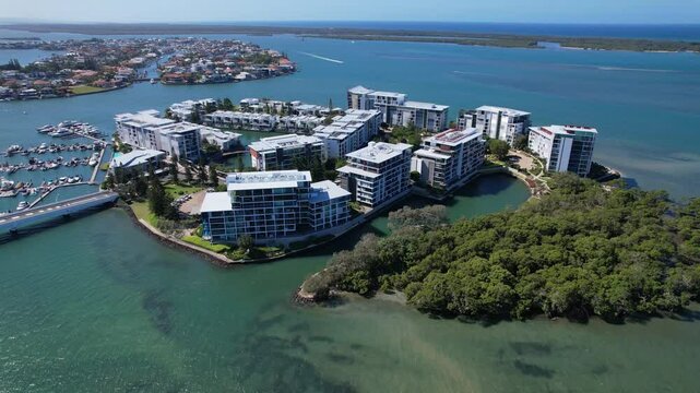 Aerial Shot Of Ephraim Island In Paradise Point, Gold Coast, Australia