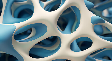 Abstract Blue Synaptic Network