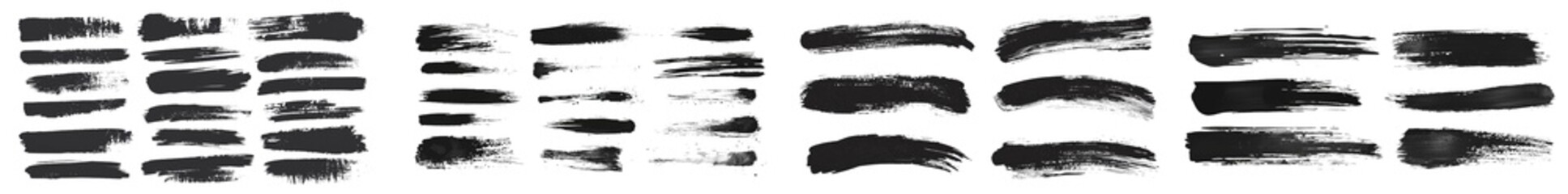 Fototapeta premium An illustration with grunge brush strokes drawn by hand in black ink.