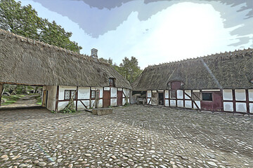 Old Danish farmhouse