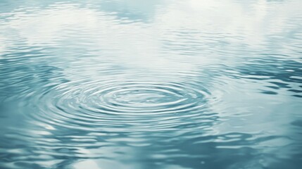 Obraz premium Ripples in Calm Blue Water Abstract Background