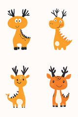 Fototapeta premium Rudolph the Red-Nosed Reindeer at Christmas