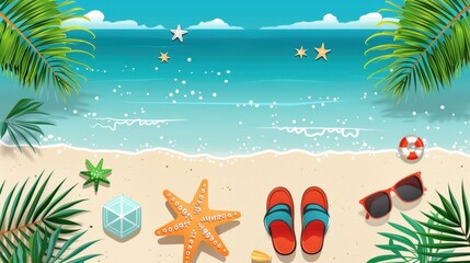 An infographic showing tips for a successful summer vacation (planning, budgeting, packing), with icons for each tip and ample copy space for details.
