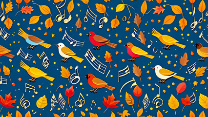 Naklejka premium seamless pattern with leaves