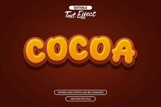 Cococa editable text effect