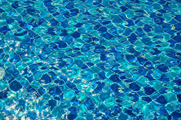 Blue fresh water background,Full frame shot of swimming pool 1