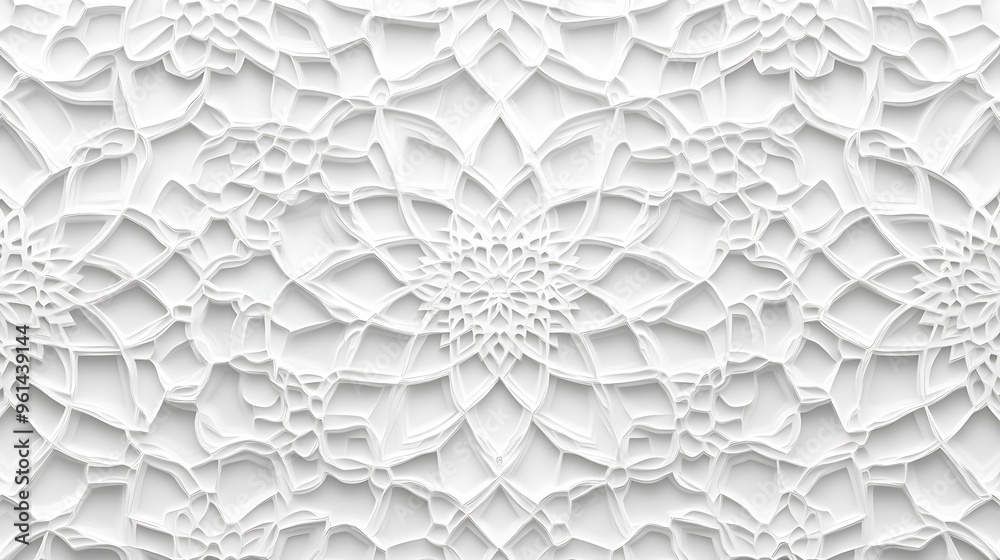 Wall mural Background in paper cut style. Arabesque ornament. 