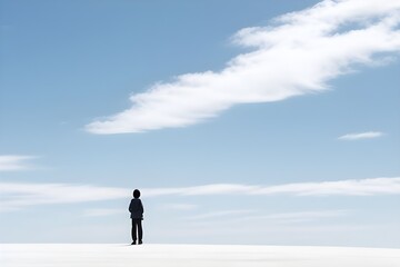 Obraz premium Bright Blue Sky Isolated on White Background