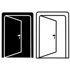 Open Door icon, vector illustration
