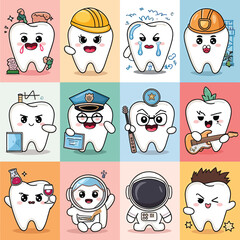 2d vector illustration emoji emote for social media icon for fruits and animals cute character  