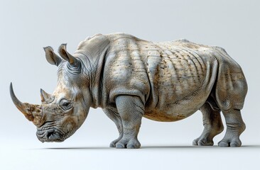 Fototapeta premium White Rhinoceros Portrait