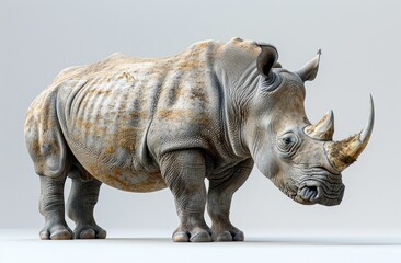 Obraz premium White Rhino Portrait