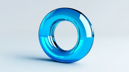 3D letter "O" isolated on white background, alphabetic symbol.