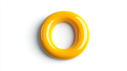 3D letter "O" on a white background, alphabetic symbol.