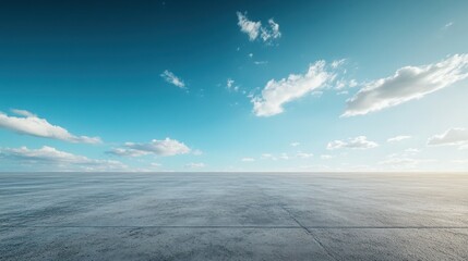 Empty Concrete Surface with Blue Sky