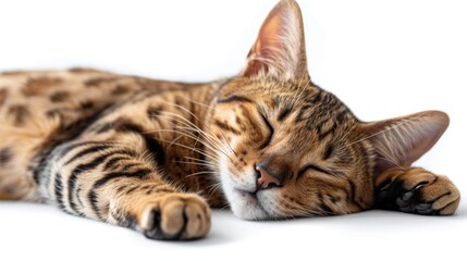 Sleeping Bengal Cat