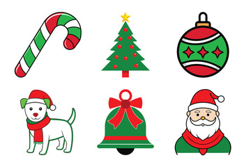 santa claus icon set