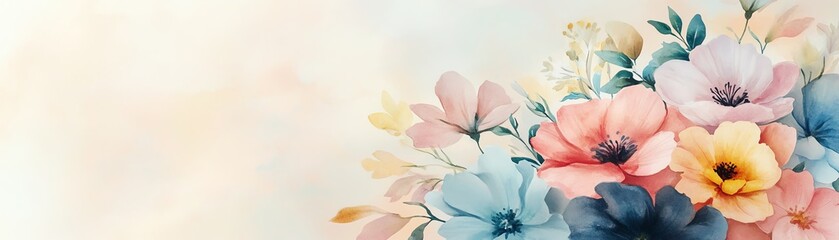 Fototapeta premium A beautiful arrangement of colorful flowers, perfect for spring themes, backgrounds, and floral designs.