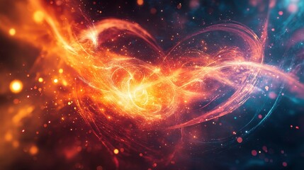 Uranium splitting in nuclear fission, particles and energy waves in motion