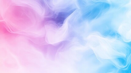 Soft pastel smoke swirling in pink and blue tones, creating a calming and ethereal atmosphere for backgrounds or designs.