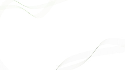 green wave vector on white background, design for business presentation slide or backdrop, green tape ribbon